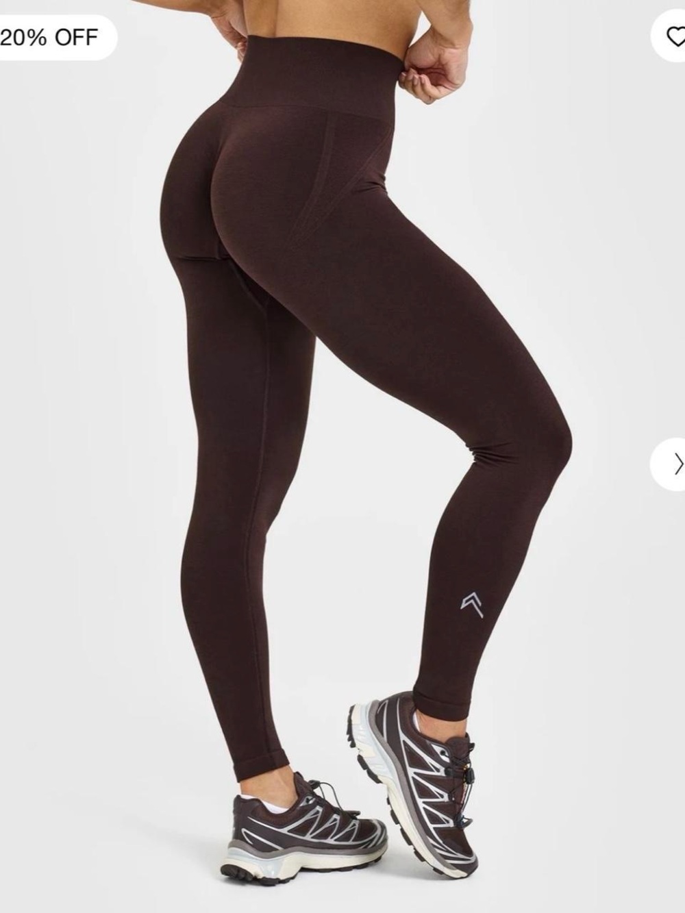 Oner Active High-Waist Dark Brown Sculpting Leggings & Bra Set